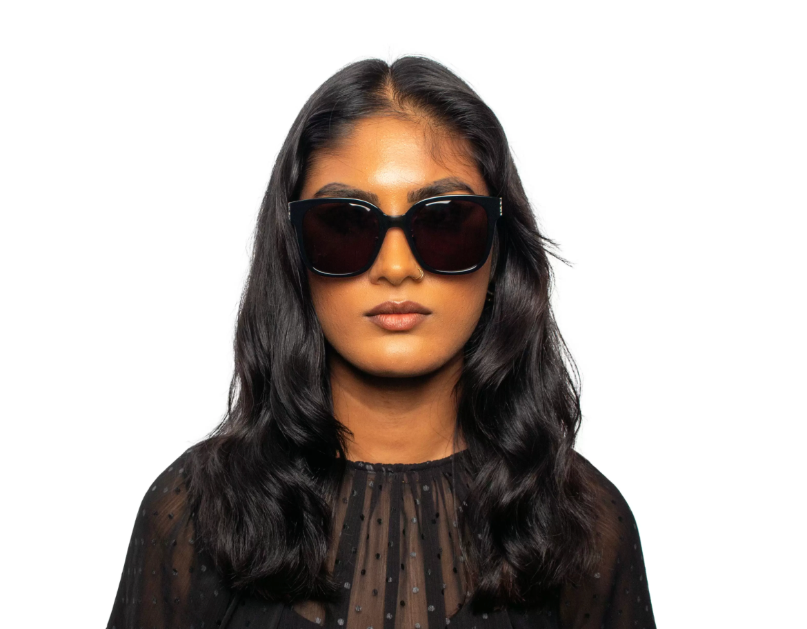 Saint Laurent, SLM105F, 001 BLACK BLACK, 55